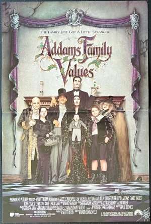 Addams Family Values Movie Poster Original Daybill 1993 Raul Julia Anjelica Huston