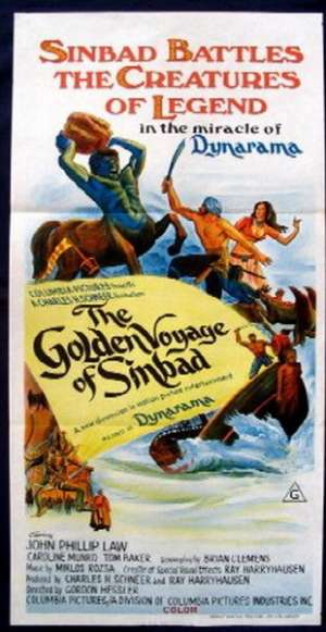 The Golden Voyage Of Sinbad Martin Shaw Daybill movie poster
