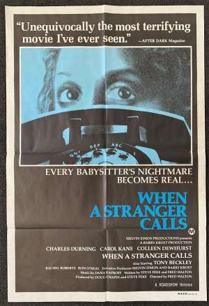 When A Stranger Calls Poster Original One Sheet 1979 Carol Kane Charles Durning