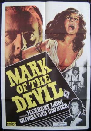 Mark Of The Devil Poster Original One Sheet 1972 Herbert Lom Horror