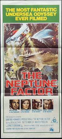 The Neptune Factor Daybill Movie Poster Original 1973 Ben Gazzara Berkey Art