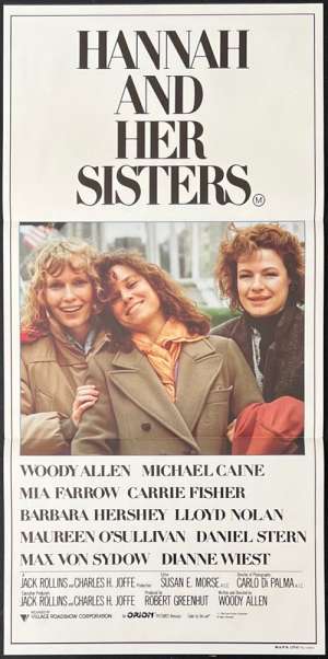 Hannah And Her Sisters Poster Daybill Original 1986 Woody Allen