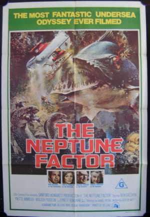 The Neptune Factor One Sheet Poster Original 1973 Ben Gazzara Berkey Art