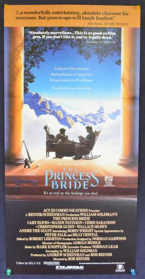 The Princess Bride 1987 Daybill movie poster Cary Elwes Robin Wright Many Patinkin
