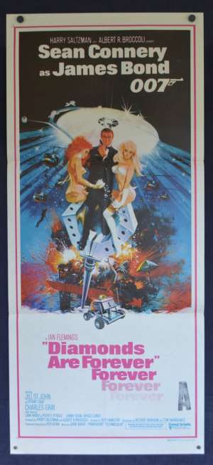 Diamonds Are Forever Poster Original Daybill 1971 Sean Connery James Bond