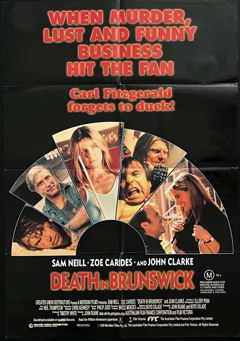 All About Movies - Death In Brunswick Poster Original One Sheet 1990 Sam  Neill John Clarke