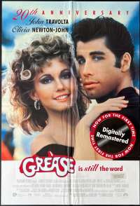 Grease Poster Original One Sheet 1998 20th Anniversary Re-Issue