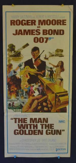 The Man With The Golden Gun Daybill Poster 1974 Roger Moore James Bond