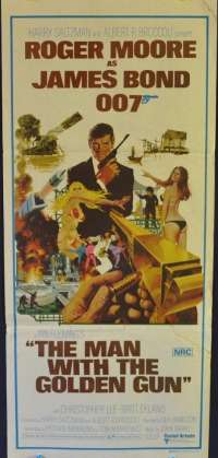 The Man With The Golden Gun Daybill Poster 1974 Roger Moore James Bond