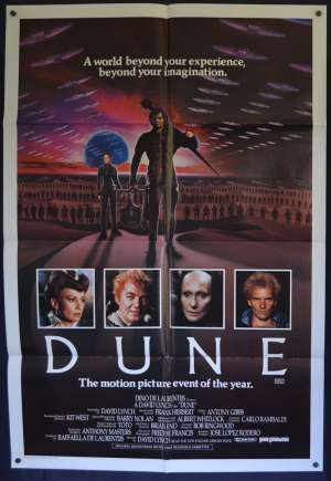Dune Poster Original One Sheet 1984 RARE Cast Art David Lynch Sting