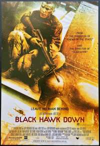 Black Hawk Down Poster Original Advance One Sheet Rolled 2001 Josh Harnett