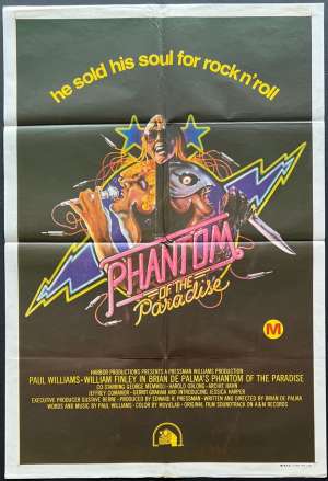 Phantom Of The Paradise Poster Original One Sheet 1974 Brian De Palmer