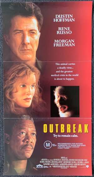 Outbreak Poster Original Daybill 1995 Dustin Hoffman Ebola Pandemic