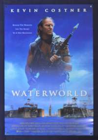 Waterworld Movie Poster Original Daybill Rolled 1995 Kevin Costner Sci-Fi