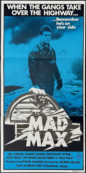 Mad Max Poster Daybill Original 1981 Re-Issue Mel Gibson Interceptor