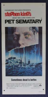 Pet Sematary Movie Poster Original Daybill Dale Midkiff Fred Gwynne