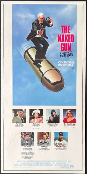 The Naked Gun Movie Poster Daybill Leslie Neilson Priscilla Presley