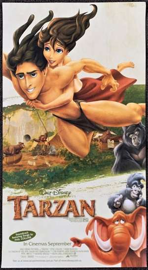 Tarzan Poster Original Daybill 1999 Disney Annimation Minnie Driver Glenn Close