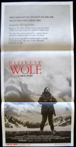 Never Cry Wolf Movie Poster Original Daybill