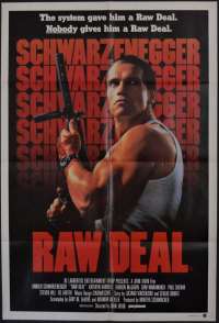 Raw Deal Movie Poster Original One Sheet Arnold Schwarzenegger