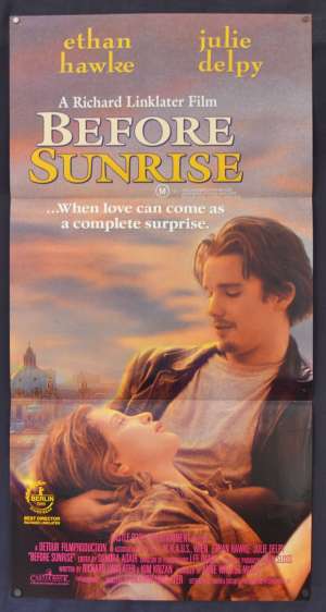 Before Sunrise Movie Poster Original Daybill 1995 Ethan Hawke Julie Delpy