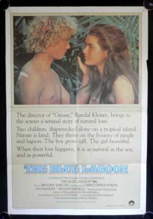 The Blue Lagoon Poster Original One Sheet 1980 Brooke Shields Christopher Atkins