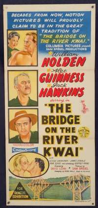 The Bridge On The River Kwai Poster Original Daybill Academy Award Vintage
