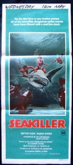 Sea Killer Poster Original Daybill 1981 aka Beyond The Reef