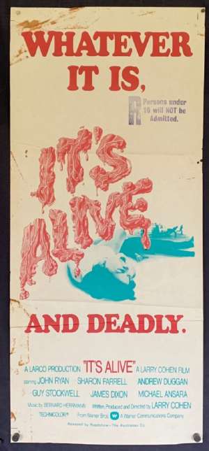 It&#039;s Alive Poster Original Daybill 1974 Horror John Ryan Mutant Baby