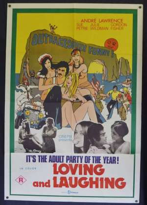 Loving And Laughing Poster Original One Sheet 1971 Sexploitation Getting High