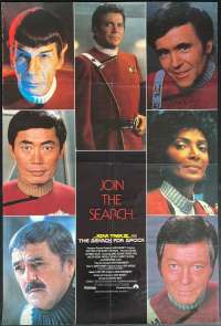 Star Trek 3 The Search For Spock Poster Original One Sheet 1984 Rare Photo Art
