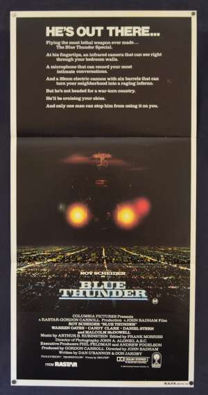 Blue Thunder Movie Poster Original Daybill 1983 Roy Scheider Malcolm McDowell
