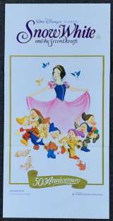 Snow White And The Seven Dwarfs movie poster Original Daybill Disney 1987 RI