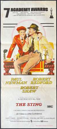 The Sting Poster Daybill Original 1974 Paul Newman Robert Redford