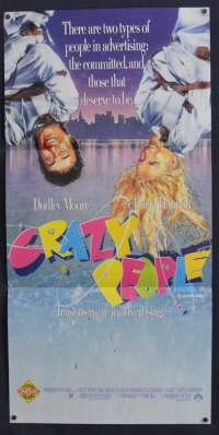 Crazy People 1990 Daybill movie poster Dudley Moore Daryl Hannah Advertising