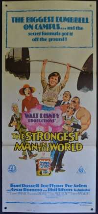 The Strongest Man In The World Daybill Poster 1975 Disney Kurt Russell Joe Flynn