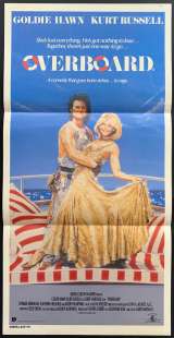 Overboard Movie Poster Original Daybill 1987 Style A Art Kurt Russell Goldie Hawn