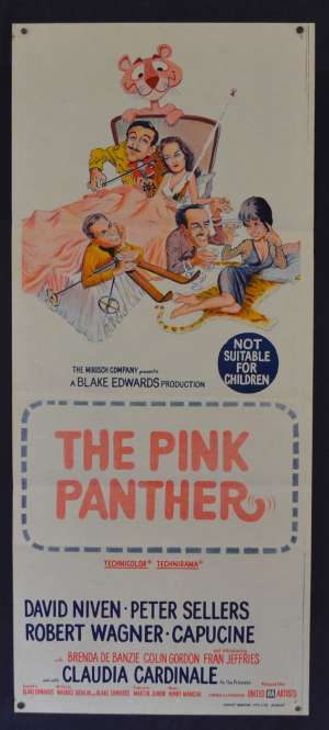 The Pink Panther Poster Rare Original Daybill 1963 Peter Sellers David Niven