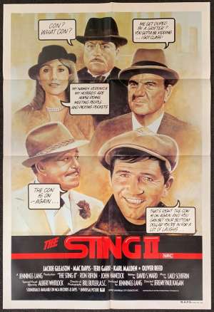 The Sting II Poster Original One Sheet 1983 Karl Malden Jackie Gleeson