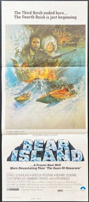 Bear Island Movie Poster Original Daybill 1979 Donald Sutherland Alistair MacLean