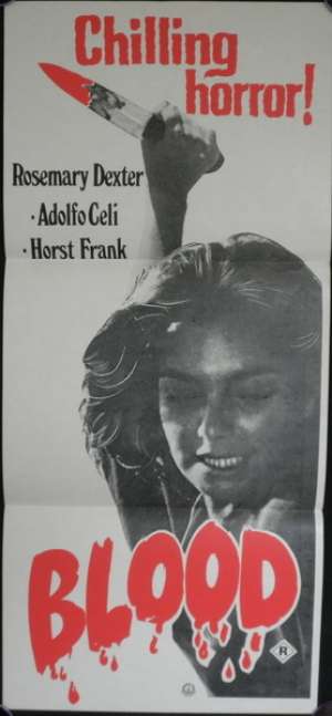 Blood Poster Original Daybill 1972 Horror Aka Eye In The Labyrinth Rosemary Dexter