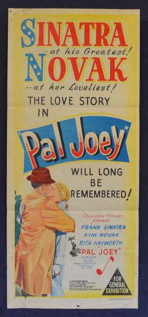 Pal Joey 1957 Daybill movie poster Frank Sinatra Kim Novak RARE artwork