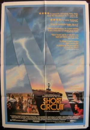 Short Circuit Poster Original One Sheet 1986 Ally Sheedy John Alvin Artwork