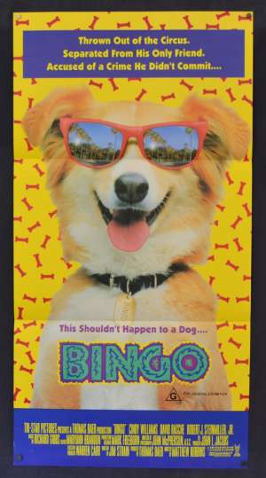 Bingo Movie Poster Original Daybill 1991 Cindy Williams