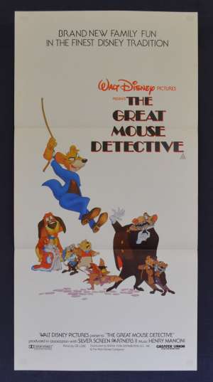 The Great Mouse Detective movie poster Original Daybill Disney