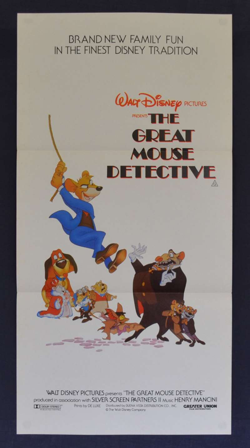 All About Movies - The Great Mouse Detective movie poster Original Daybill  Disney
