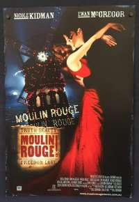 Moulin Rouge 2001 Daybill Movie Poster Nicole Kidman Ewan McGregor Baz Luhrmann