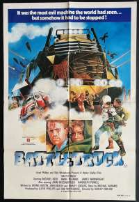 Battle Truck Poster One Sheet Original 1982 Michael Beck
