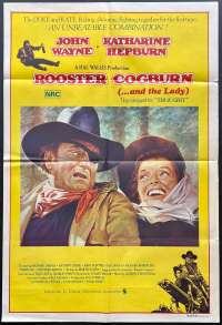 Rooster Cogburn Poster One Sheet Original 1975 John Wayne Western