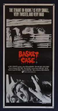 Basket Case 1982 movie poster Daybill Kevin Van Hentenryck Frank Henenlotter